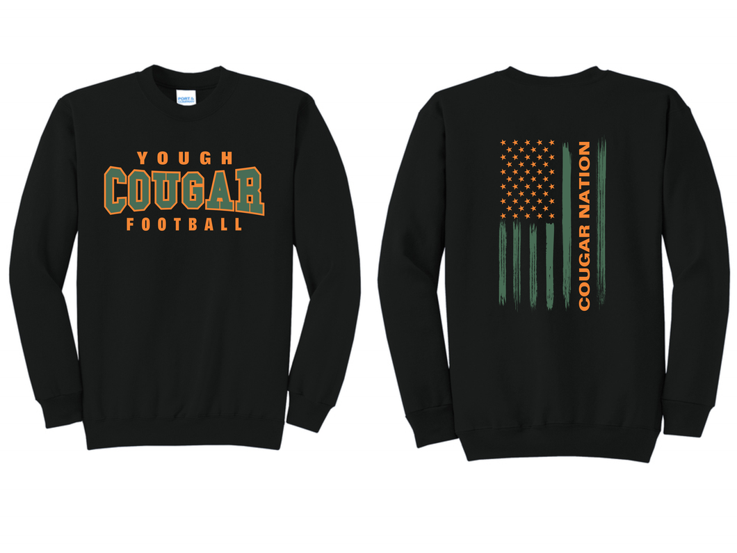 Yough Football - Cougar Nation Crewneck Sweatshirt