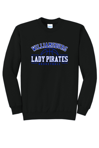 Lady Pirate Basketball - Crewneck Sweatshirt