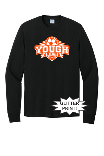 Yough Youth Soccer - Long Sleeve Tee with Glitter Print