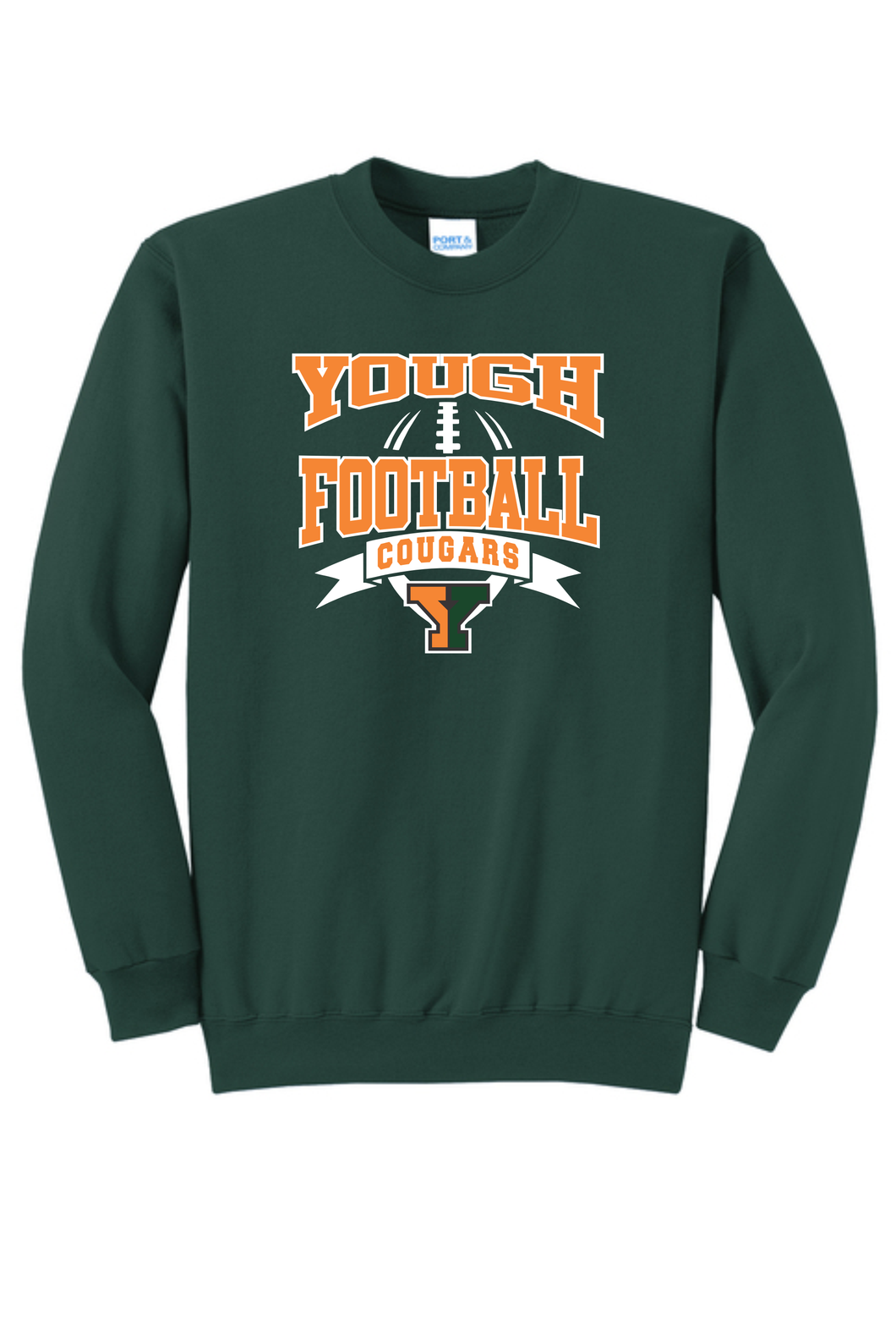 Yough Football - Green Crewneck Sweatshirt