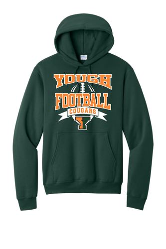 Yough Football - Green Hooded Sweatshirt