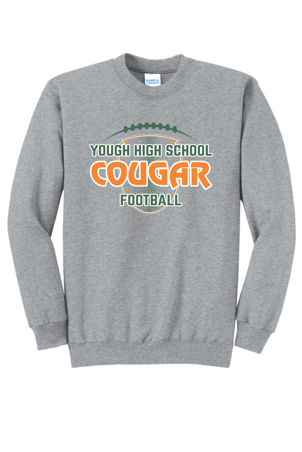 Yough Football - Grey Crewneck Sweatshirt