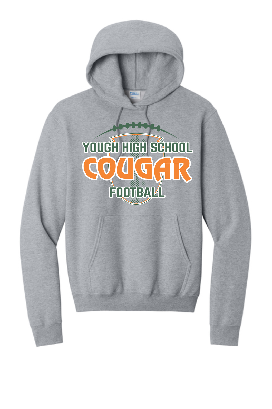Yough Football - Grey Hooded Sweatshirt