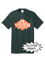 Yough Youth Soccer - Cotton T-Shirt with Glitter Print