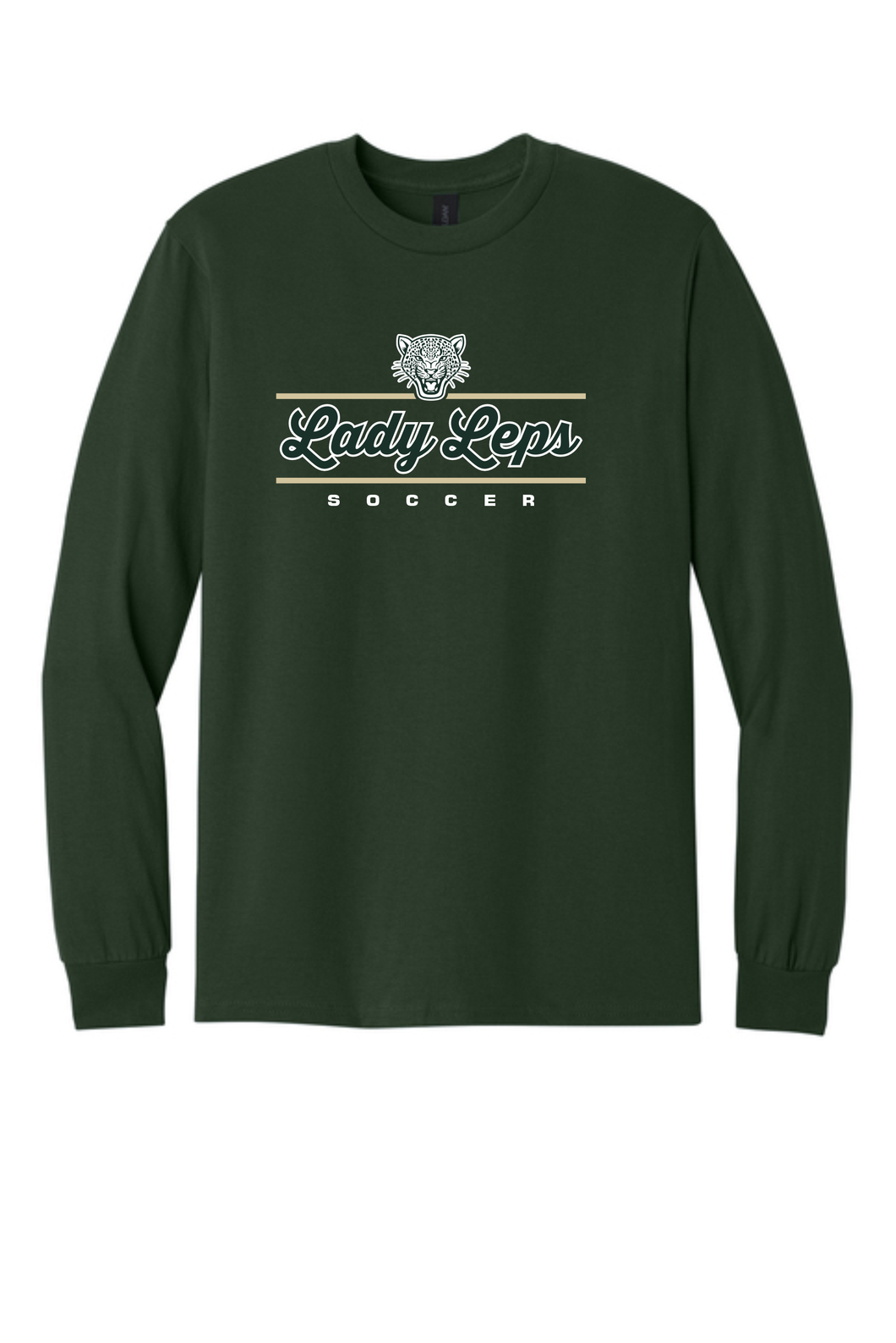 BVA Lady Leps Soccer - Dark Green Cotton Long Sleeve T-Shirt
