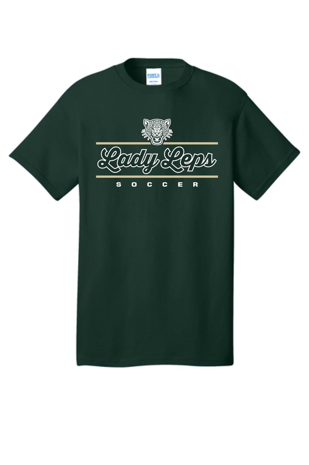 BVA Lady Leps Soccer - Dark Green Cotton T-Shirt