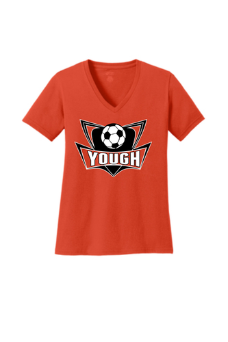 Yough Youth Soccer - Ladies V-Neck Cotton Tee
