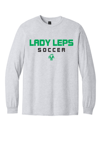 BVA Lady Leps Soccer - Grey Cotton Long Sleeve T-Shirt