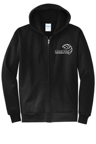 Courtside Volleyball - Zip Hooded Sweatshirt