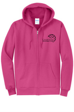 Courtside Volleyball - Zip Hooded Sweatshirt