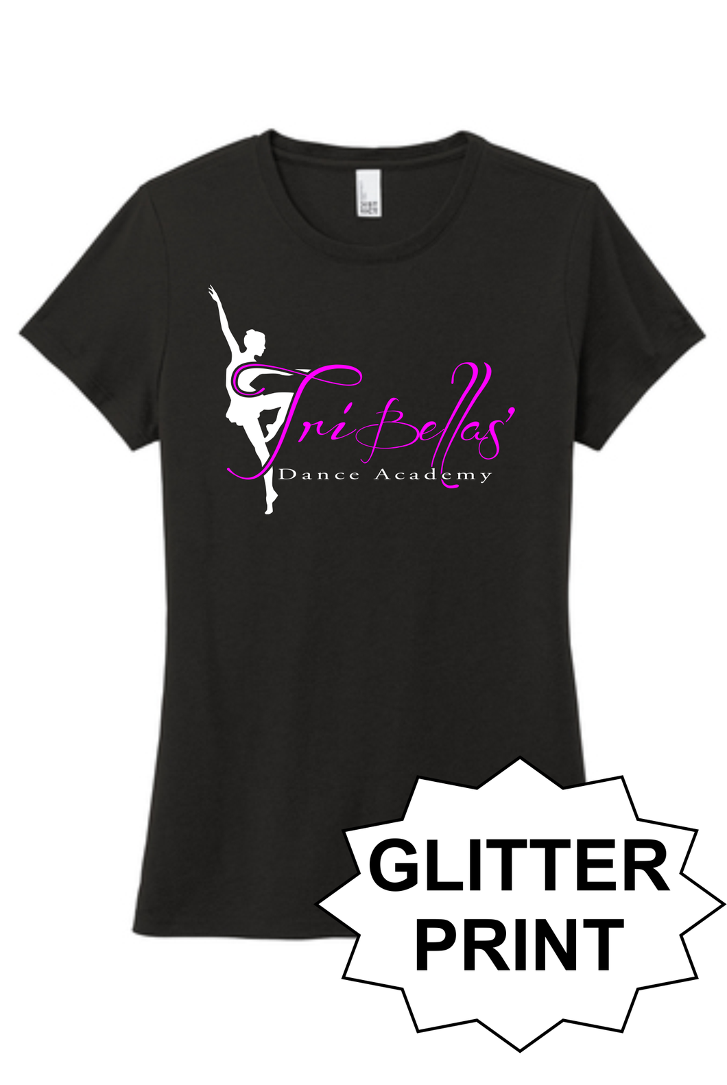 TriBellas - Glitter Print Ladies Triblend T-Shirt
